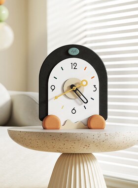 速发创意简约家居桌面座钟办公客厅摆件玄关电视柜钟柜台酒轻奢装
