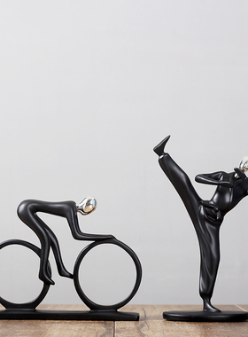 北欧风人物雕塑装饰品小摆件现代简约G家居电视酒柜摆设抽象工艺