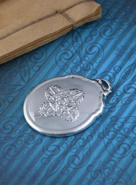 网红- 足银990十字金刚杵手工包挂腰挂件复古银饰吊坠