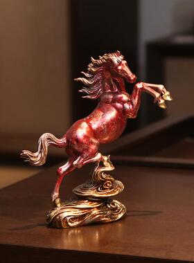 彩铜《青云直上》马摆件马到成功家居装饰品客厅玄关摆件