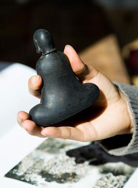 新中式国风无相无面佛像禅意摆件书房饰品茶宠仿铸铁手工家居摆设