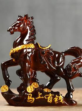 创意招财马茶宠摆件浇水变色精品可养茶道茶具茶玩配件茶桌摆设