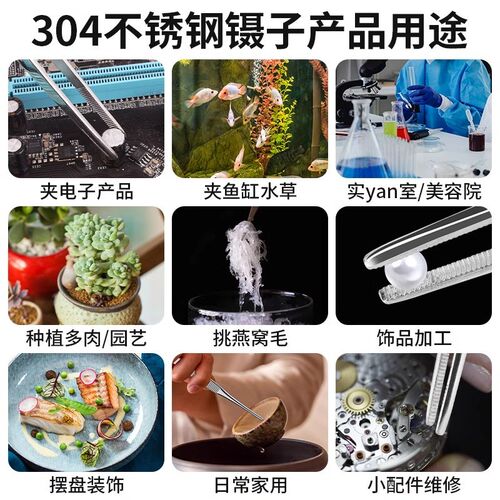 鹿仙子多肉夹子镊子园艺养花专用工具长植物枯叶夹不锈钢种花修花 - 图1