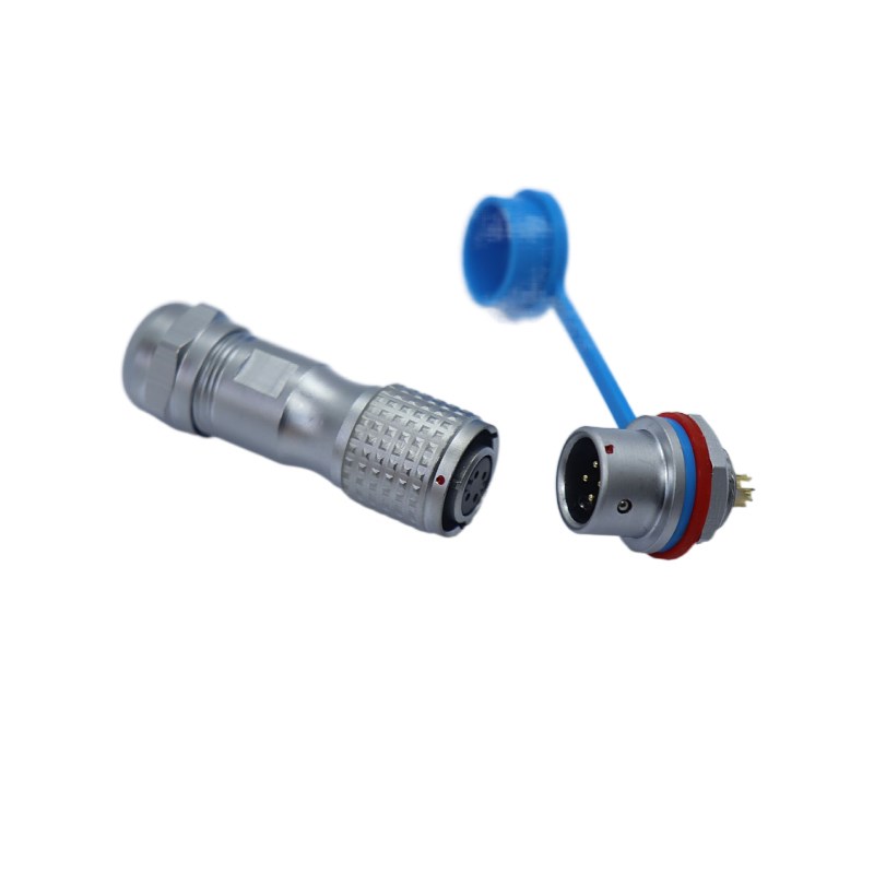 防水航空插头插座XSP12 XS12母头 公头2P4芯7芯推拉式快速锁紧M12 - 图3