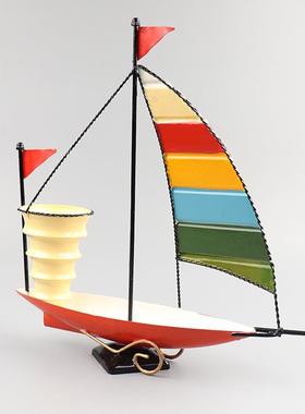 一帆工风顺1225帆船创摆件手艺品客厅书房办公室意筒橱窗装饰品笔
