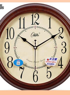 ?康丝欧式静音复古挂客F75S5MSM厅卧室钟表钟现代时钟挂巴表石英