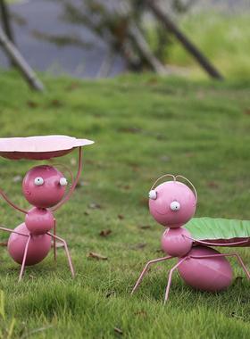 庭装饰蚂外花园户小院子装饰F76HT6HH园艺摆院件铁艺蚁动物雕塑摆