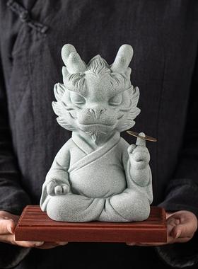 龙年生龙件摆大招财吉祥物神龙大师家居办公20240913室桌面鱼缸装