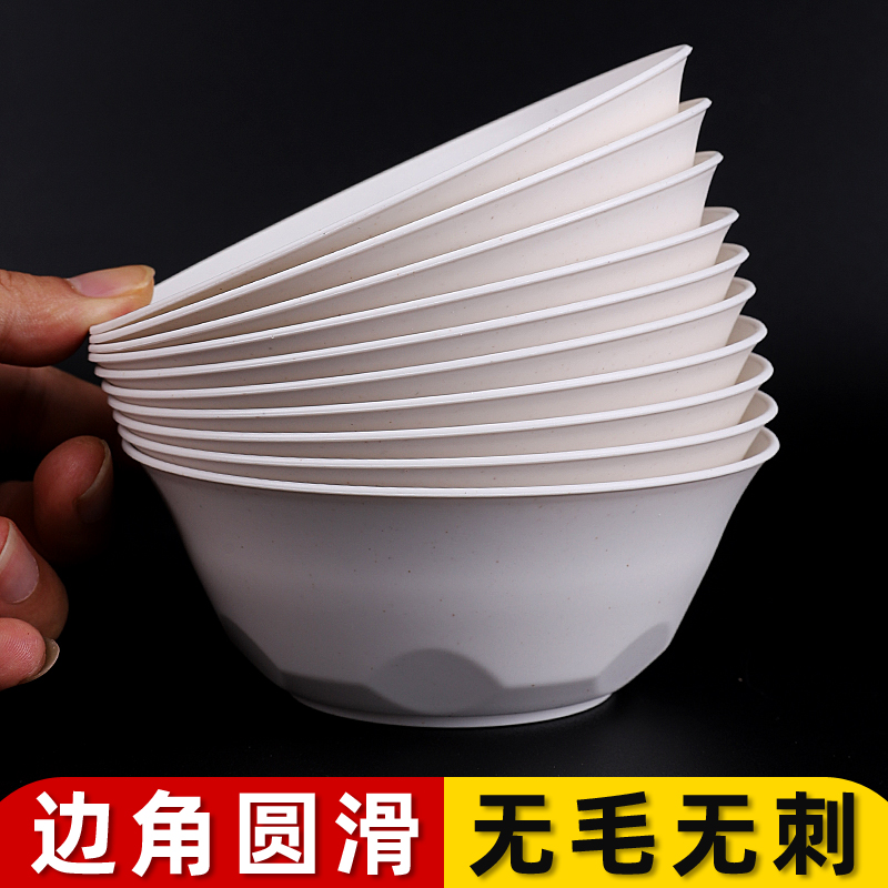 稻壳一次性餐具套装碗筷盘杯勺子加厚加硬食品家用结婚野餐四件套 - 图2