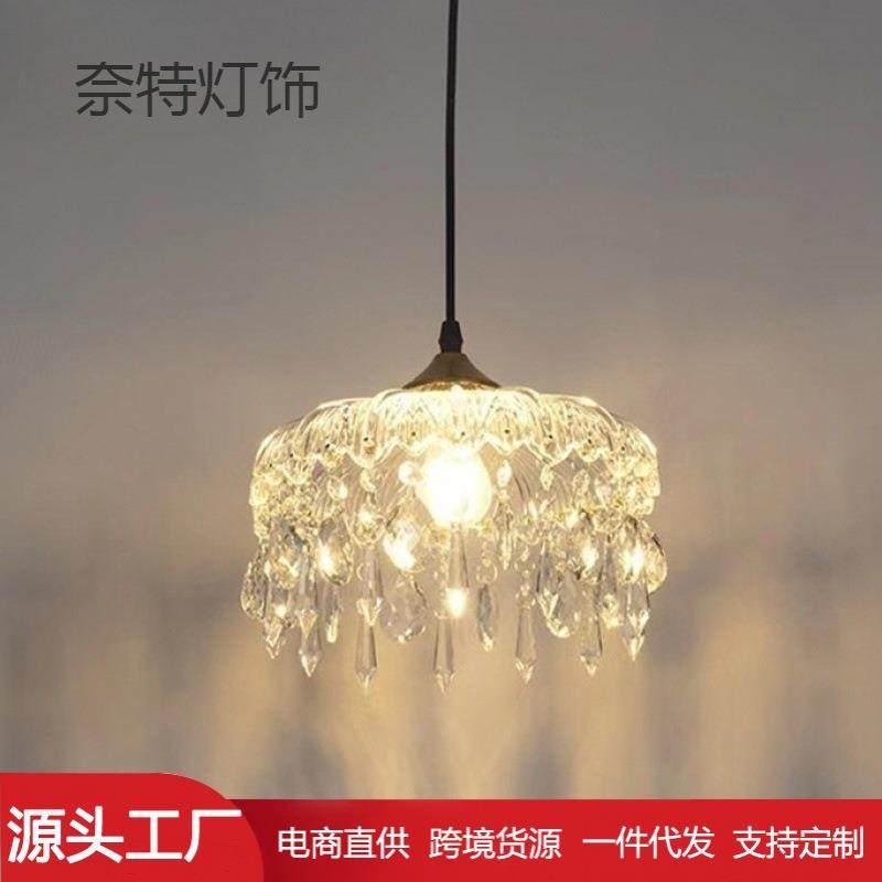 轻奢法复式过道台玄关顶灯阳古美吸式K9水晶床头LED吊灯920走廊灯,淘宝优惠券,粉丝福利购,淘宝优惠卷