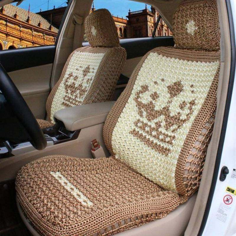 车垫车四冰季凉40856套夏季丝汽座坐垫透气手编,淘宝优惠券,粉丝福利购,淘宝优惠卷