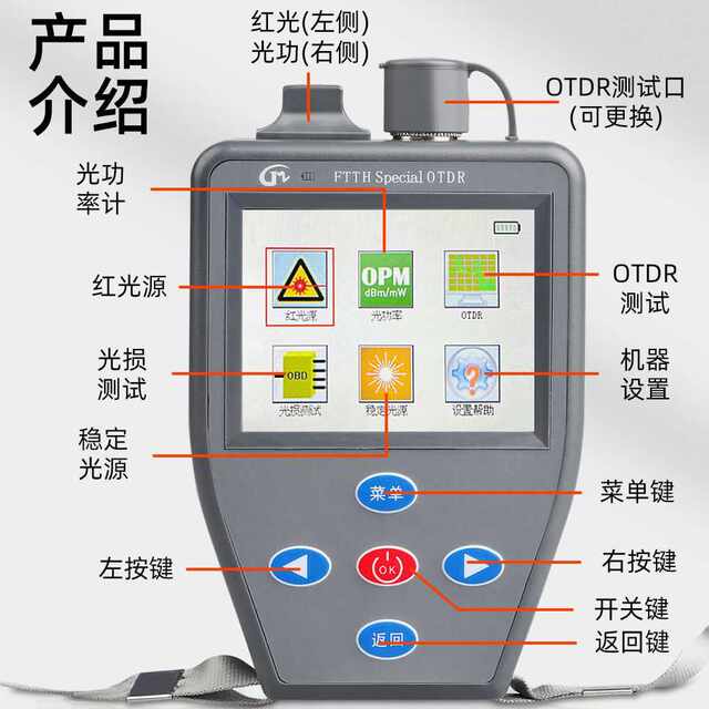 Four-in-one otdr fiber optic tester China Telecom red light pen strong light cable knocker obstacle finder accessories Shanghai