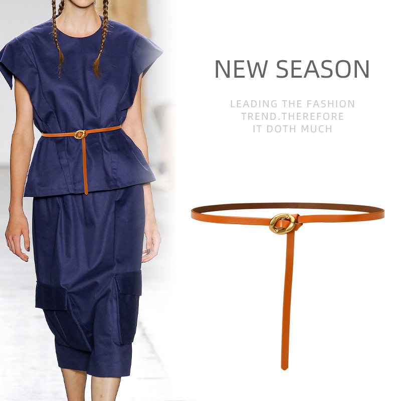 橙色橘色女士装饰细腰带配连衣裙小皮带小香风腰链腰饰装饰裙带夏,淘宝优惠券,粉丝福利购,淘宝优惠卷