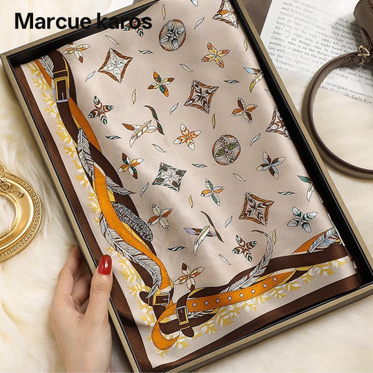 Silk scarf 2025 new high-end all-match mother style scarf