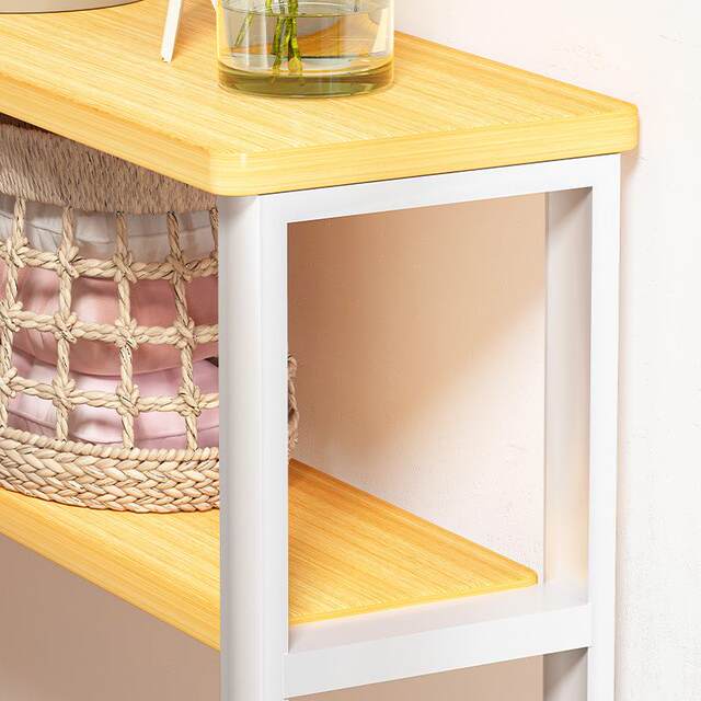 Sofa rear storage rack, bedside, bedside, bedside gap, cabinet storage cabinet, porch rack, long shelf, bookshelf, solid wood