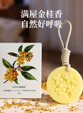 桂花衣柜香薰蜡片室内持久留香房间衣橱香水除味厕所除臭香片挂件