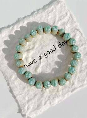 景德镇陶瓷手炼新中国风简约陶瓷手炼珠宝学生手编绳摊珠宝精品店