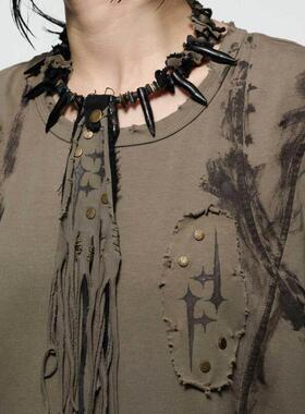 24ss联名系列 芽 废土风覆古可拆卸中性项炼