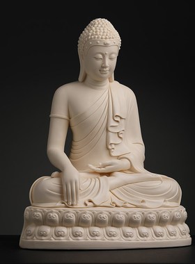 速发林建平释猛犸奉黄 《迦牟尼像》如来佛祖佛像家用供牙