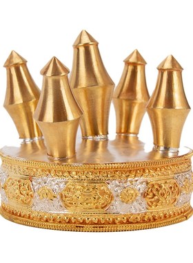 速发藏传尼泊尔紫铜1银镀金朵五曼扎镀5厘米玛方佛曼扎供养上师三