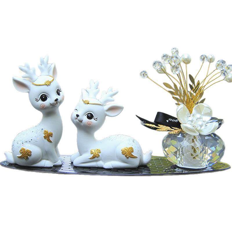 汽车摆件025新款网红女2车载车内控装台饰用中GRB品一路平安鹿 - 图3