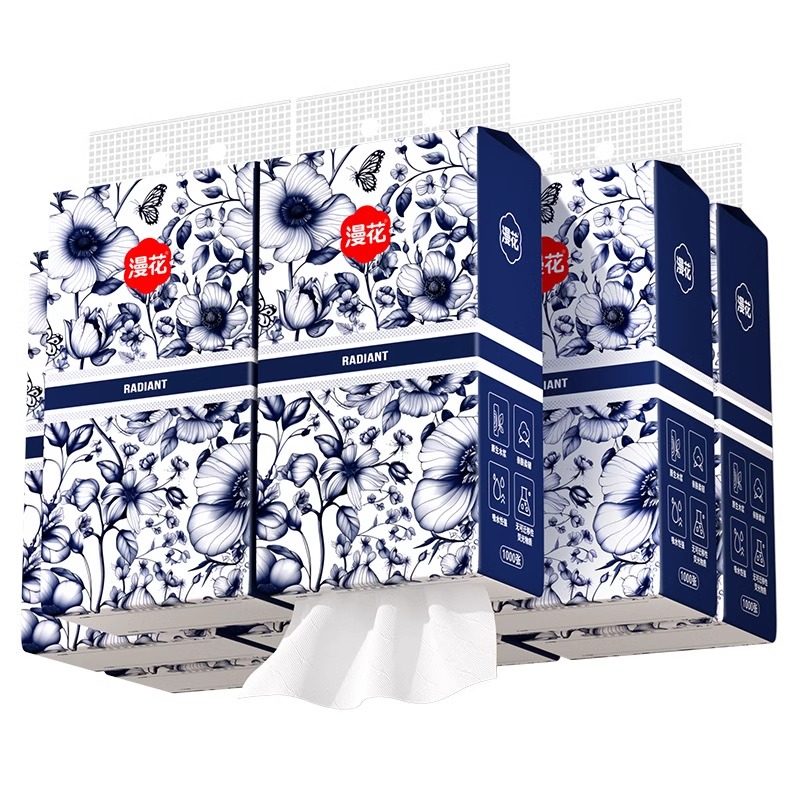漫花国风悬挂式整箱大包抽纸家用实惠装商用擦手厕所纸面巾卫生纸,淘宝优惠券,粉丝福利购,淘宝优惠卷
