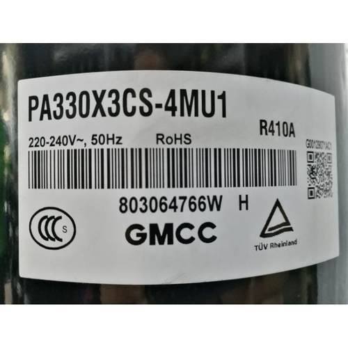 东芝美芝压缩机PA330X3CS-4MU1空调制冷空气能3匹全新原装R410A - 图0