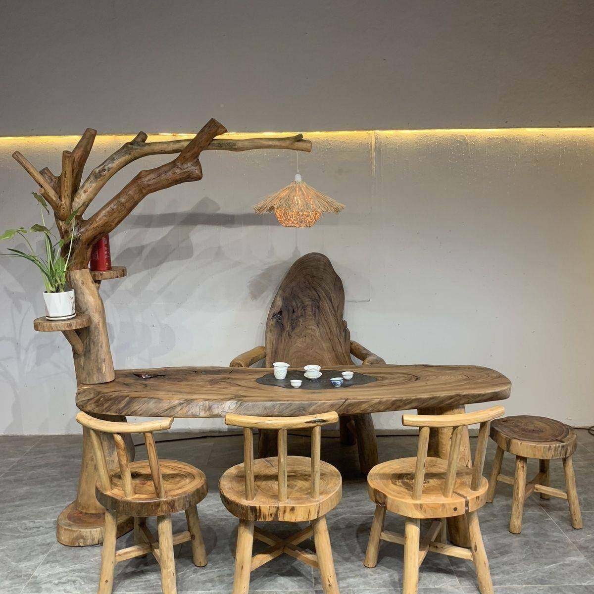 具香木家复古实木茶桌椅几组合EZV现代简约中式樟大板办公茶台茶,淘宝优惠券,粉丝福利购,淘宝优惠卷