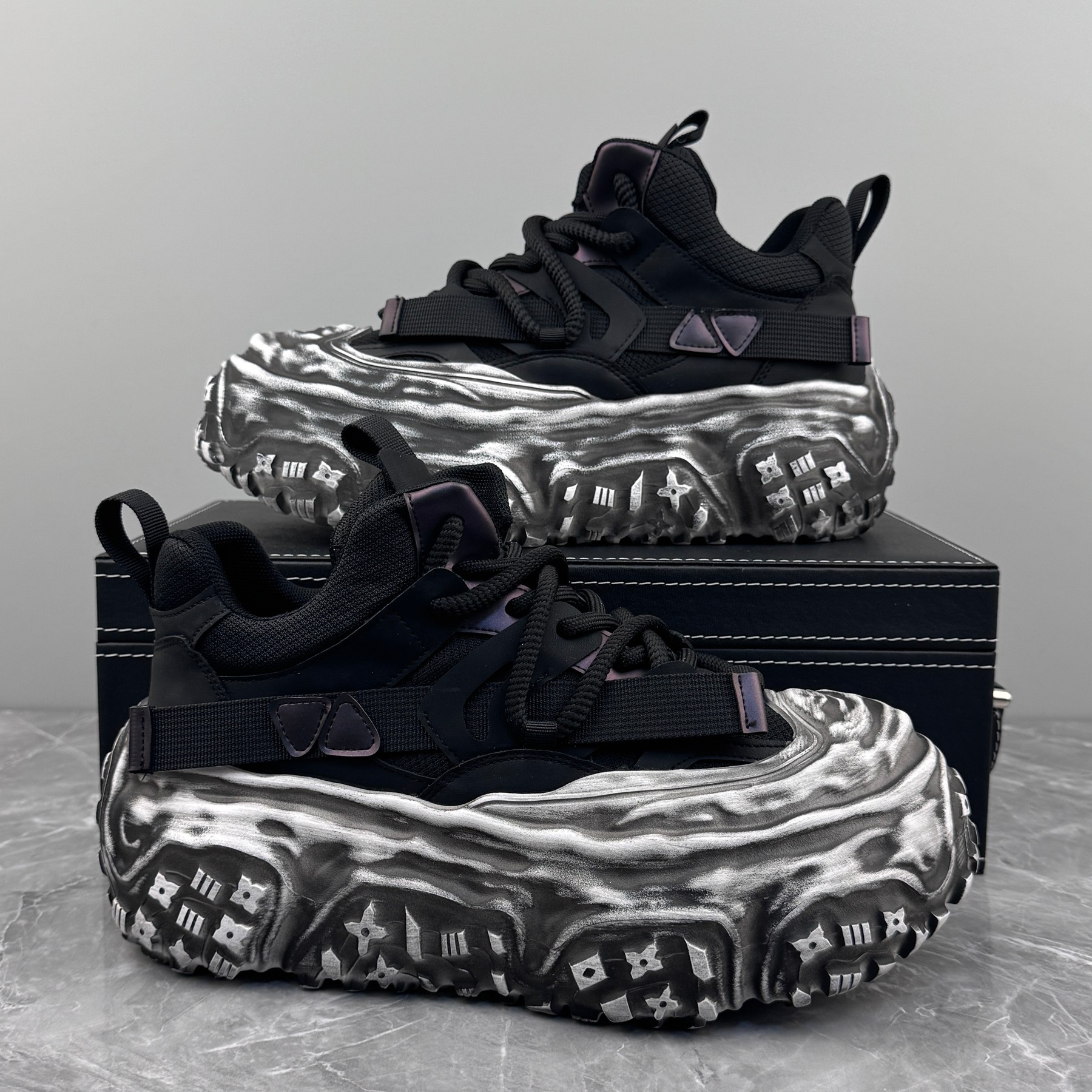 潮牌老爹鞋男2025新款白色休闲鞋时尚潮流男鞋夏季透气增高小白鞋,淘宝优惠券,粉丝福利购,淘宝优惠卷