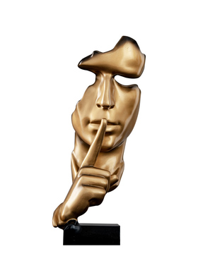 创意现代办公室装饰品家居思考者人物雕塑客厅电视柜沉默是金摆件
