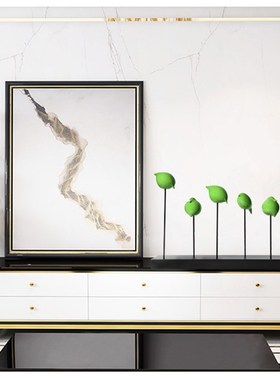 小鸟装饰电视柜摆件现代工艺品创意客厅摆设家居饰品一家三口