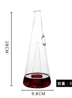 厂直供创意双层三角塔术玻餐璃醒酒器西厅酒店红酒玻艺璃015醒酒