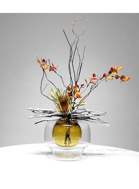 现轻PZ877代面仿真花艺套装插花奢样板间楼部吧台茶几客厅桌装饰