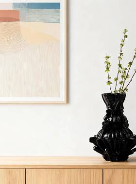 现简约创意树脂异形玄花器花瓶柜EEF样板间代桌面电视关软装饰品