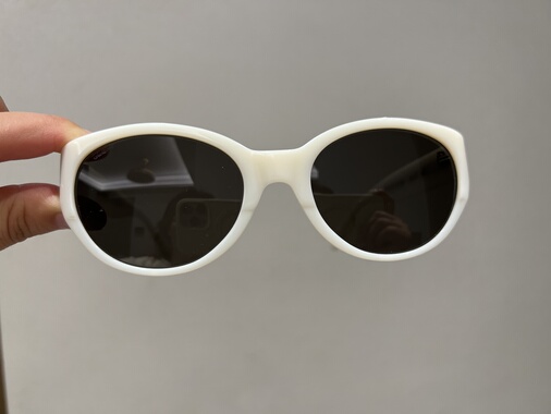 2025年新款 元气橘奶油白色太阳镜 明星同款女孩学生墨镜