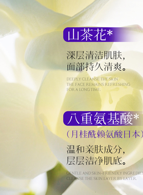 山茶花八重氨基酸控油净透洁面乳
