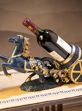 马红酒架酒柜装饰品轻奢餐桌边柜摆设客厅电视柜家U居新中式工艺