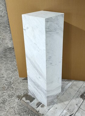 简约现代天然爵士白大理石底w座玄关客厅家居装饰工艺品摆台雕塑