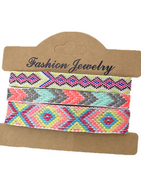 波西米亚民族风七彩编织手绳
