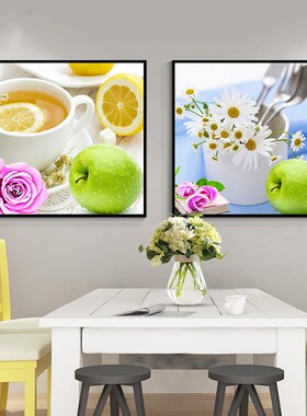 速发餐厅好饰画餐桌个性背景墙约画简壁厨房清新水果美装生活挂画