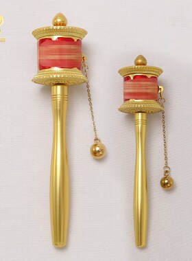 速发藏式转金简手摇挂件藏族迷你转筒六字真言锌合金道具配饰创意