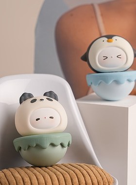 速发情绪小摆件可爱不倒翁办公室礼位解压品器桌面装饰神生工物