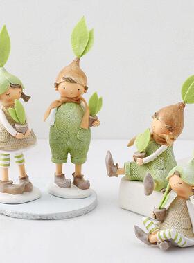 树脂北欧风可爱儿童房卧室家居饰品小摆设室办公桌面摆件生日礼物