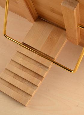 藏式八吉祥实木经书架民族用品书架多功能可折叠支架可调节阅读架