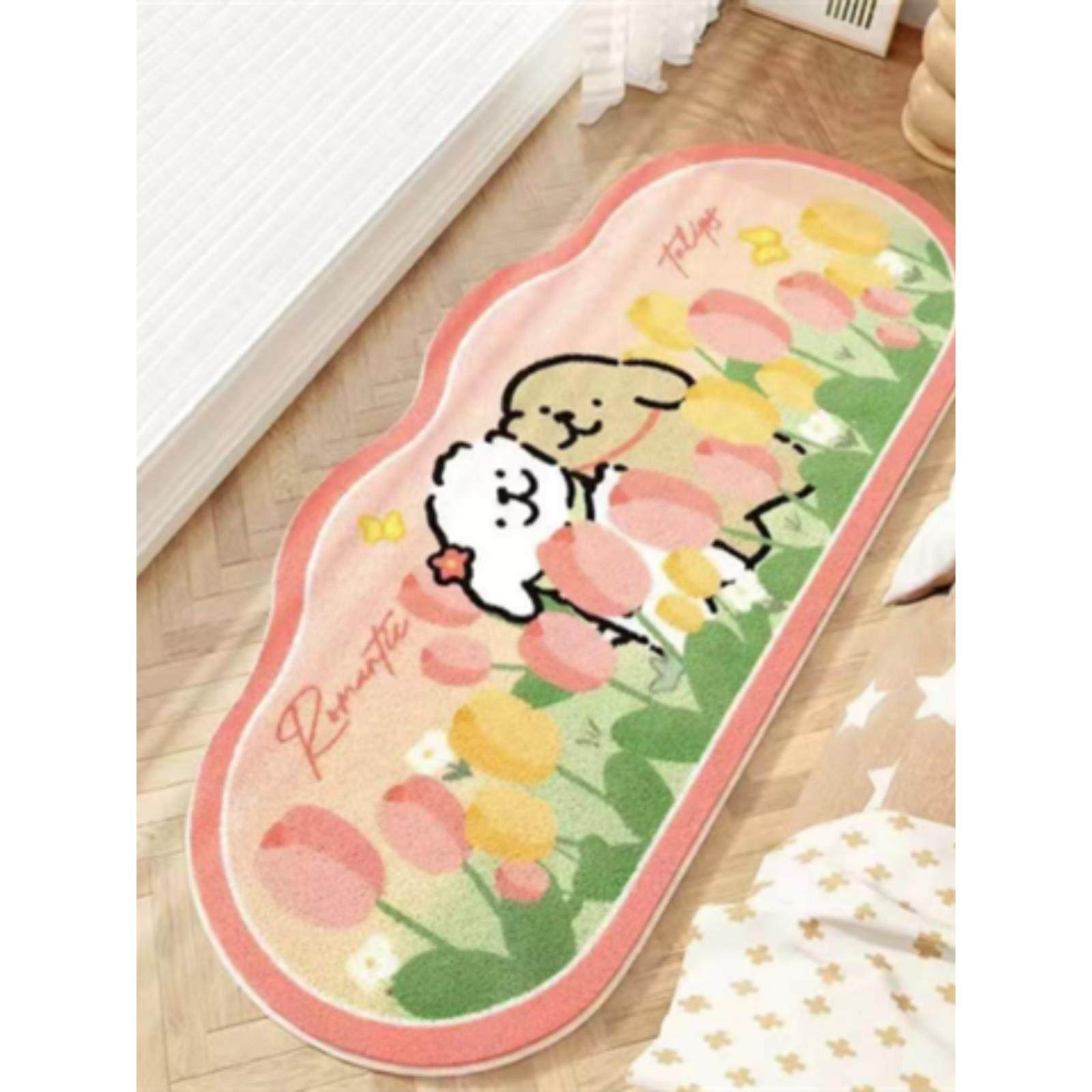 仿羊绒线条小狗床边地毯简约客厅卧室毯子床尾地垫飘窗家用地毯,淘宝优惠券,粉丝福利购,淘宝优惠卷