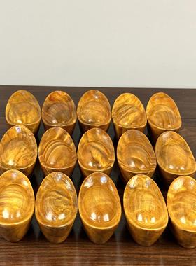 金丝楠木元宝摆件小元宝金元宝招财聚宝盆碎石装饰工艺礼品