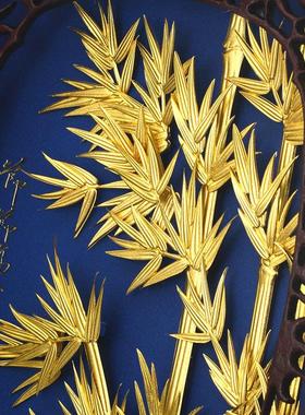 立体金箔画竹子 节节高升开业送礼吉祥家居摆饰送朋友的实用礼物