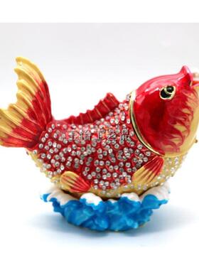 锡制金属工艺品摆件招财珍珠金鲤鱼摆件办公室摆饰家居饰品送礼