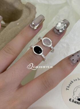 QiananaS925纯银开口可调节戒指