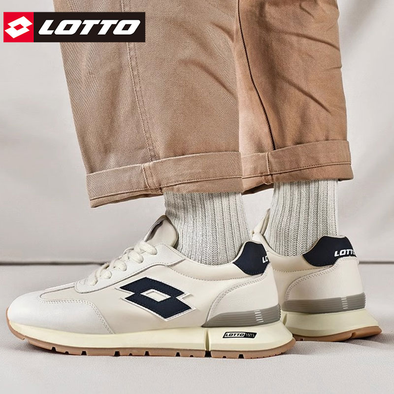 LOTTO/乐途真皮老爹鞋男百搭复古旅游鞋韩版休闲鞋运动风阿甘鞋女 - 图2